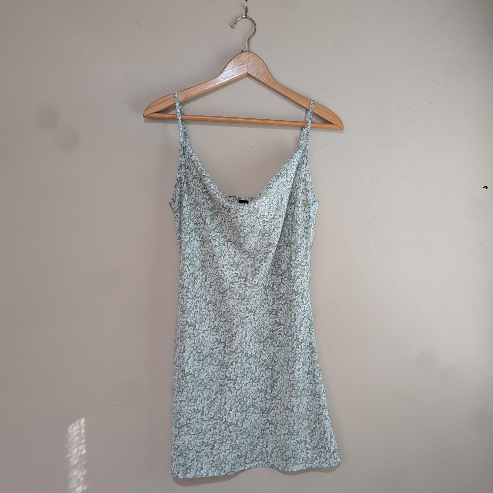 SHEIN Green Cowl Neck Dress